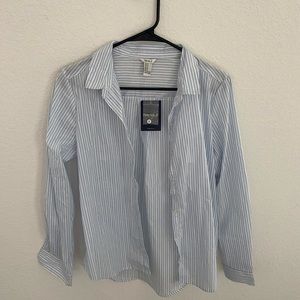 Light blue striped button down shirt